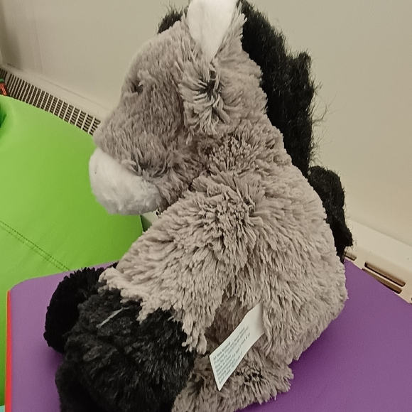 Hug Fun SITTING Mule DONKEY Gray and White Stuffed Animals Toys 14.5in - Picture 4 of 14
